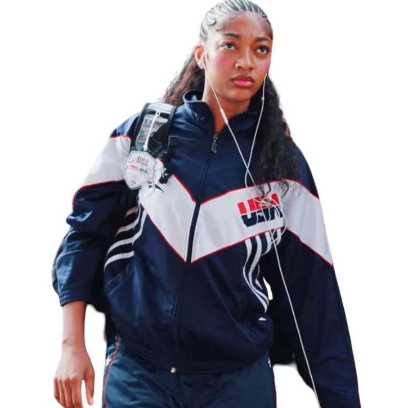 FIBA-WWC-2026-Angel-Reese-USA-Track-Jacket Angel Reese FIBA WWC 2026 USA Track Jacket - Image 1