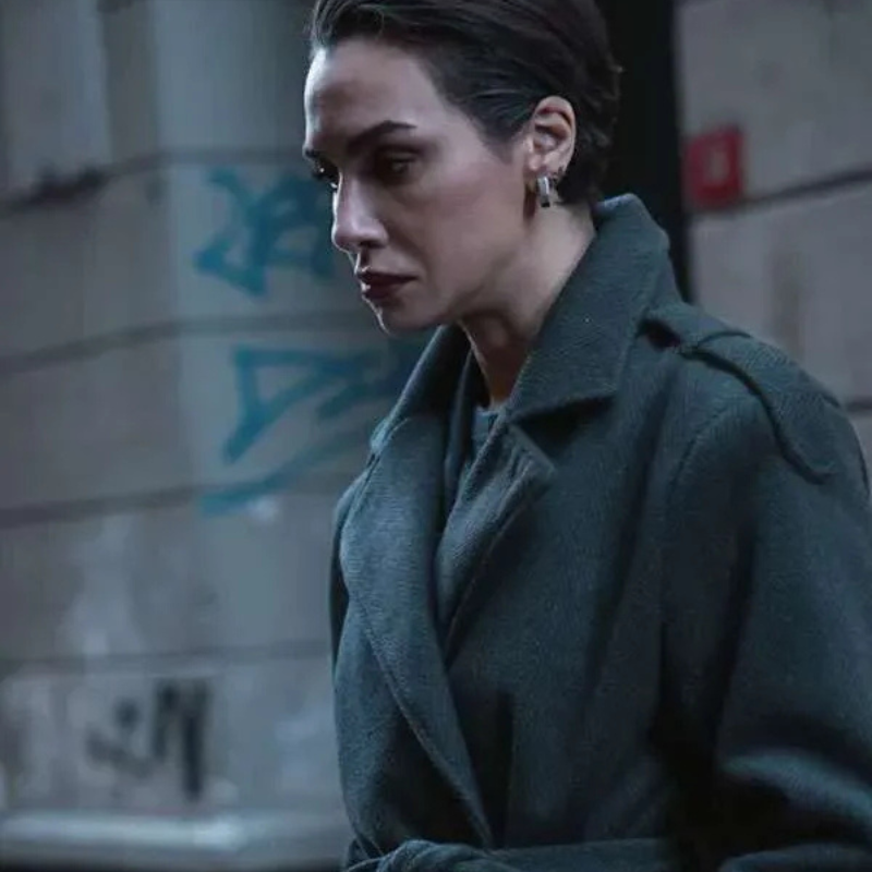 Graveyard-2026-Birce-Akalay-Grey-Wool-Trench-Coat Birce Akalay Graveyard S03 Grey Wool Coat - Image 1
