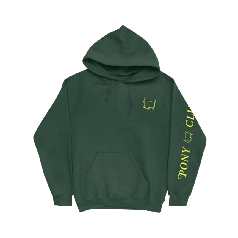 Green-Golf-Masters-Hoodie front Green Golf Masters Hoodie - Image 1