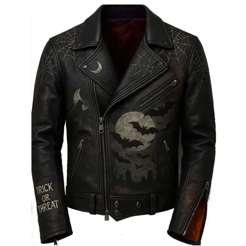 Haunted-Graveyard-Leather-Jacket Haunted Graveyard Leather Jacket - Image 1