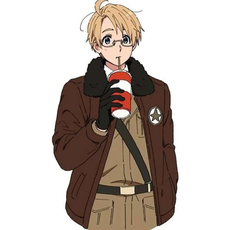 Hetalia-Axis-Powers-America-Alfred-F-Jones-Fur-Bomber-Leather-Jacket Hetalia America Alfred F Jones Bomber Jacket - Image 1