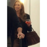 House of Stassi S01 Stassi Schroeder Brown Suede Tote Bag