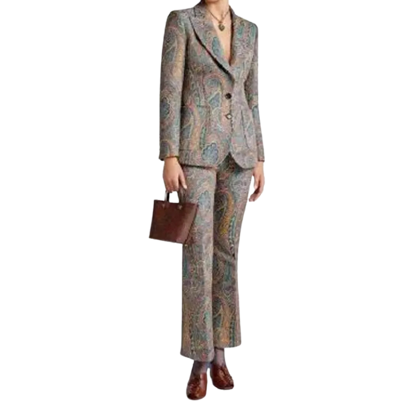Imperfect-Women-Eleanor-Paisley-Print-Suit-Front Imperfect Women Eleanor Paisley Print Suit - Image 1