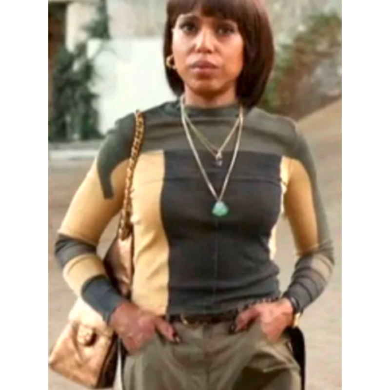 Imperfect-Women-S01-Kerry-Washington-Green-Colorblock-Top Imperfect Women S01 Kerry Washington Green Colorblock Top - Image 1
