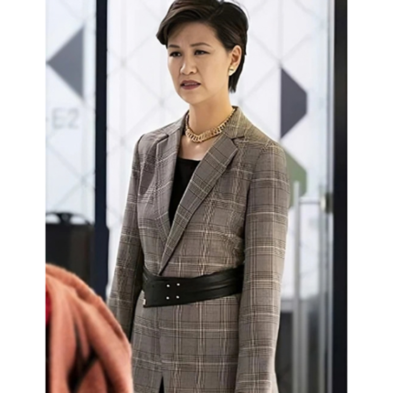 Jean Miller The Flight Attendant Grey Coat