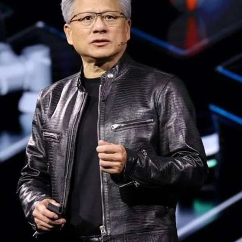 Jensen-Huang-NVIDIA-Black-Leather-Jacket Jensen Huang Black Leather Jacket - Image 1