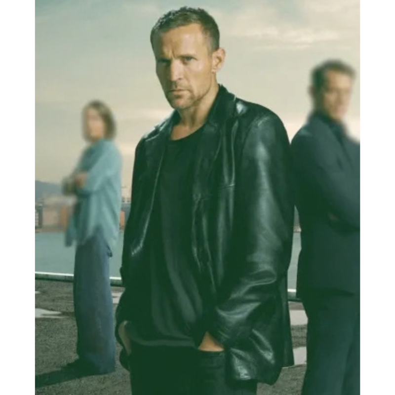 Jo-Nesbos-Detective-Hole-Tobias-Santelmann-Black-Leather-Jacket-Closeup (2) Jo Nesbo’s Detective Hole Tobias Santelmann Black Leather Jacket - Image 1
