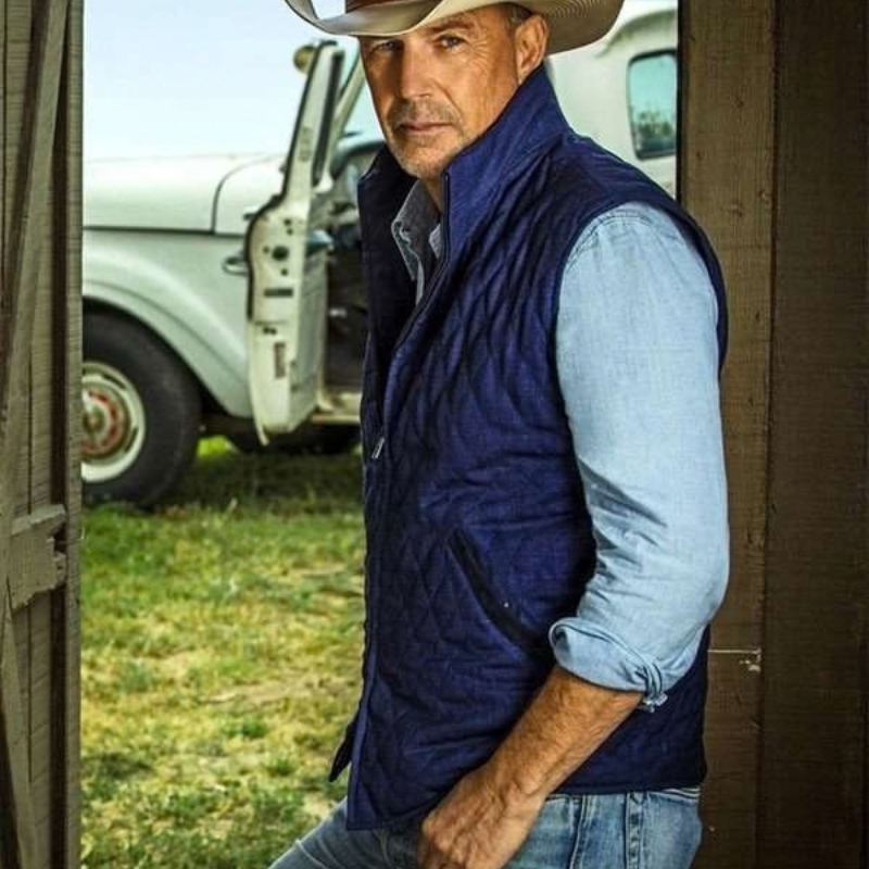 John-Dutton-Yellowstone-Quilted-Vest-600x800 John Dutton Blue Vest - Image 1