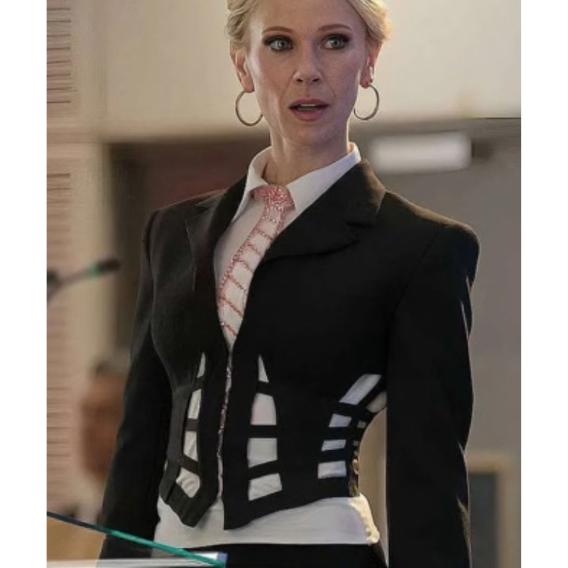 Keeley-Jones-Ted-Lasso-Tv-Series-S04-Juno-Temple-Black-Corset-Blazer-Front-329x400 Ted Lasso S04 Keeley Jones Corset Blazer - Image 1