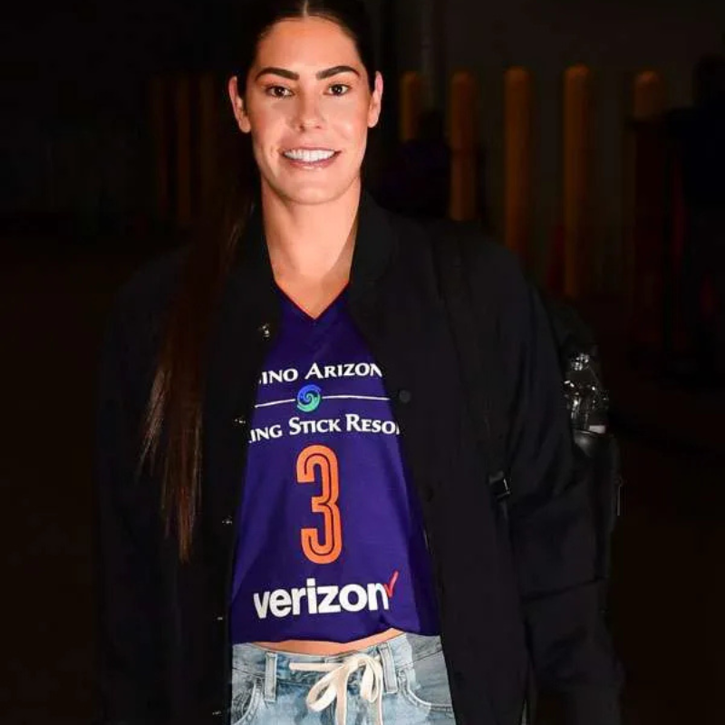 Kelsey-Plum-Star-Guard-Black-Bomber-Jacket Kelsey Plum Star Guard 2026 Black Jacket - Image 1