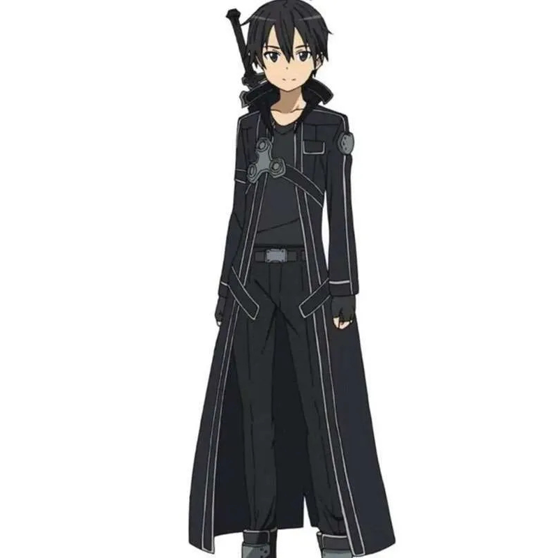 Kirito-Cosplay-Leather-Trench-Coat Sword Art Online Kirito Cosplay Coat - Image 1