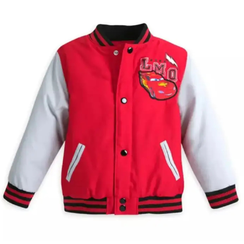 Lightning-Mcqueen-Varsity-Jacket Lightning Mcqueen Varsity Bomber Jacket - Image 1