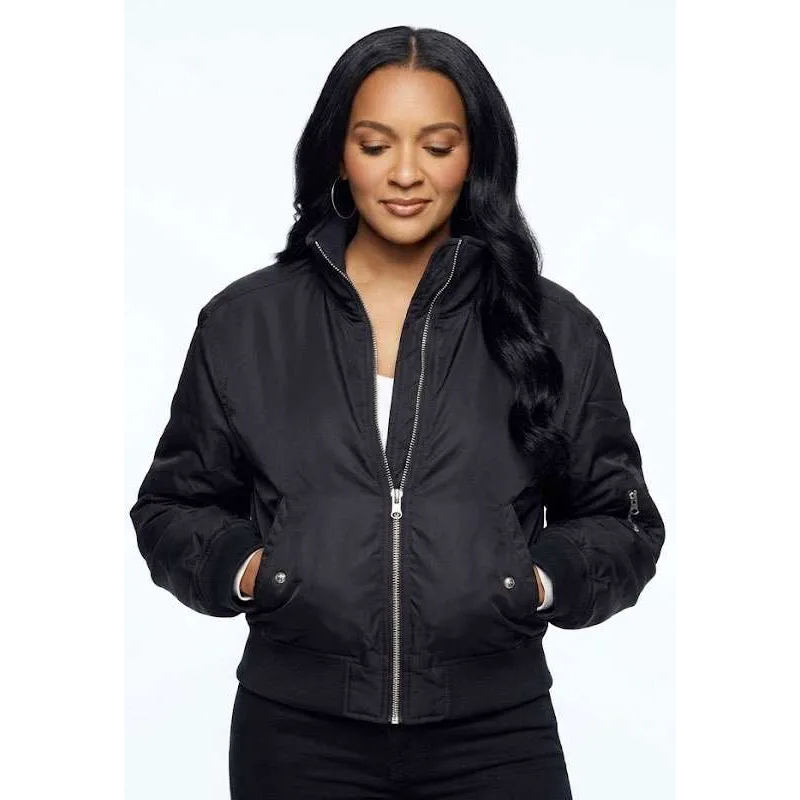 Lizzy-Mathis-Honest-Renovations-2026-Black-Bomber-Jacket Honest Renovations S04 Lizzy Mathis Bomber Jacket - Image 1