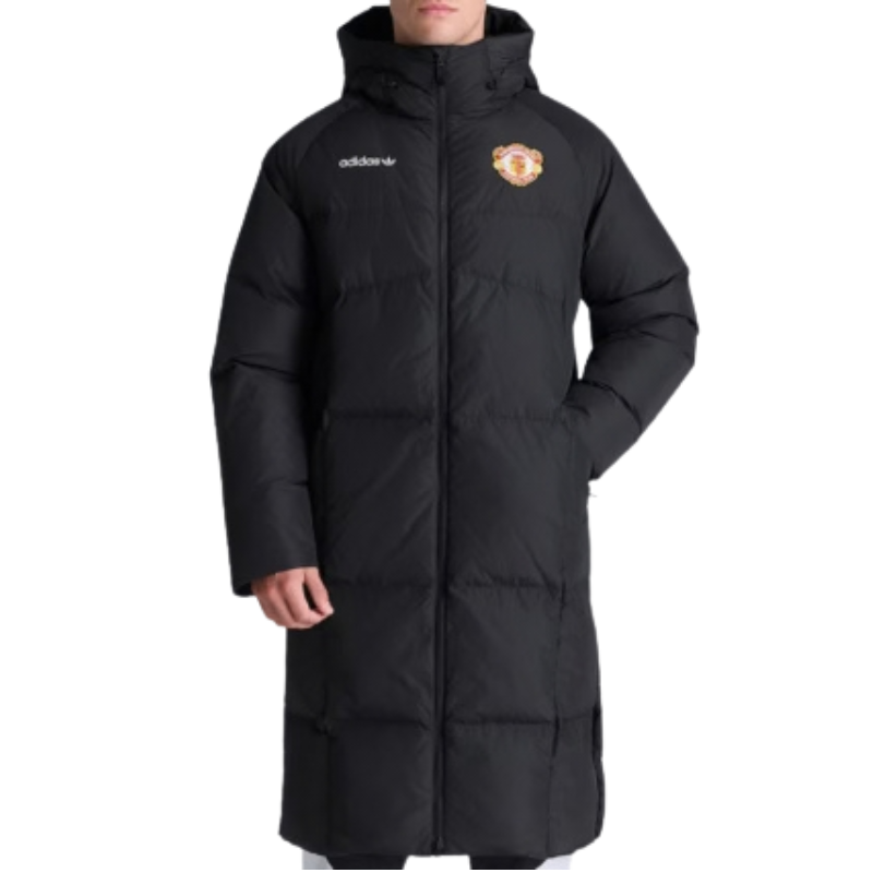 Manchester-United-Football-Club-Adidas-Black-Puffer-Coat-350x425 Manchester United Football Club Adidas Black Puffer Coat - Image 1