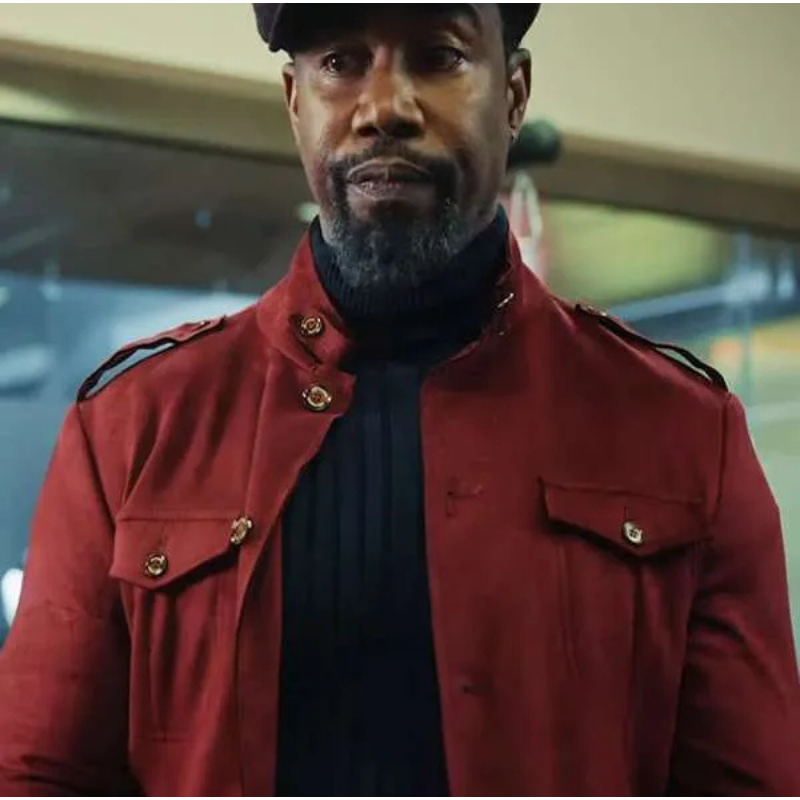 Michael-Jai-White-Trouble-Man-2025-Red-Jacket Michael Jai White Trouble Man 2025 Red Jacket - Image 1
