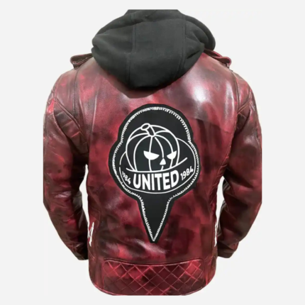 Michael Kiske Helloween Pumpkins leather jacket back view