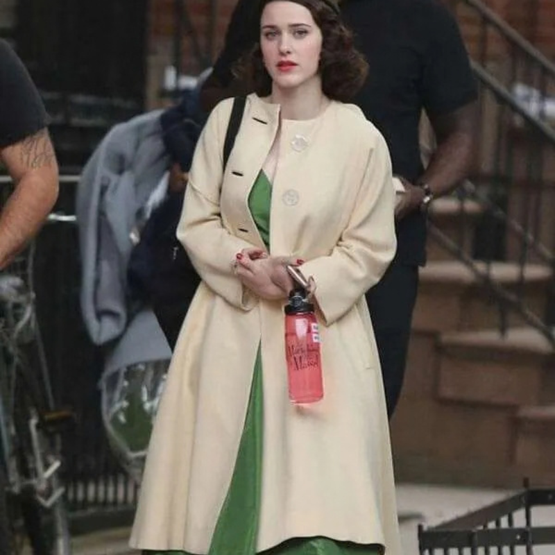 Midge-Maisel-The-Marvelous-Mrs.Maisel-Rachel-Wool-Trench-Coat The Marvelous Mrs. Maisel Rachel Brosnahan Coat - Image 1