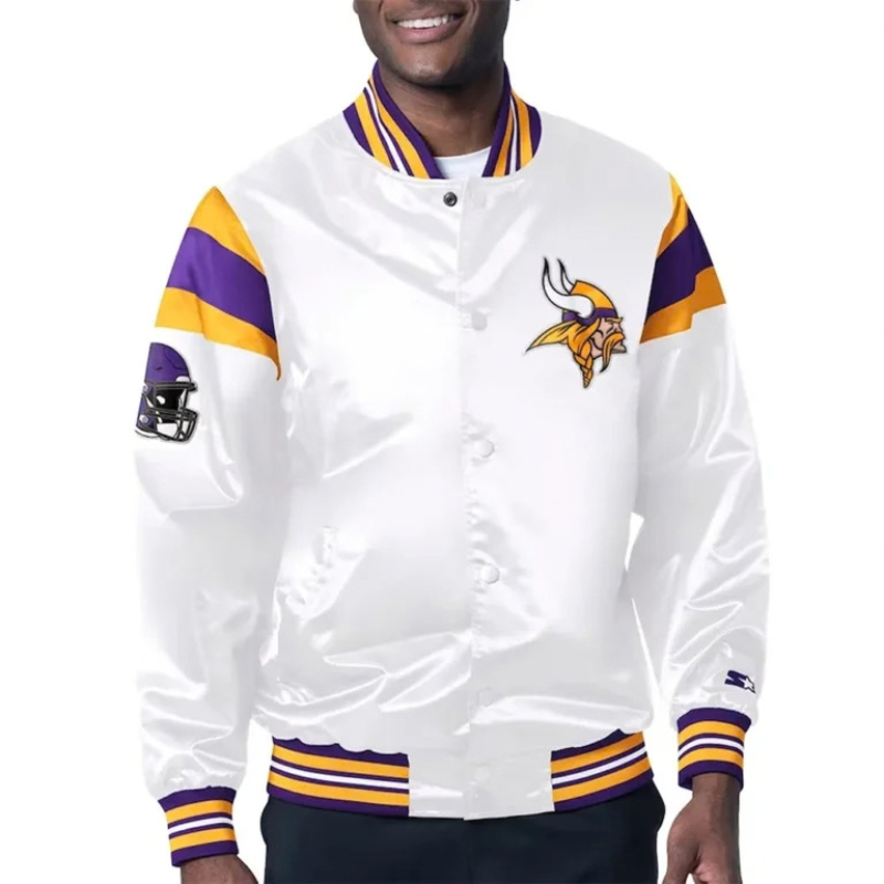 Minnesota-Vikings-Midweight-White-Satin-Jacket-768x768 Minnesota Vikings Midweight White Satin Jacket - Image 1