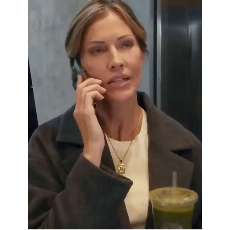 Molly-Pigeon-Anna-Pigeon-Tv-Series-Tricia-Helfer-Grey-Wool-Coat-Closeup Anna Pigeon Molly Pigeon Wool Coat - Image 1