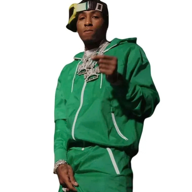 My-BoBo-Music-Video-Green-Tracksuit My BoBo NBA YoungBoy Green Tracksuit - Image 1