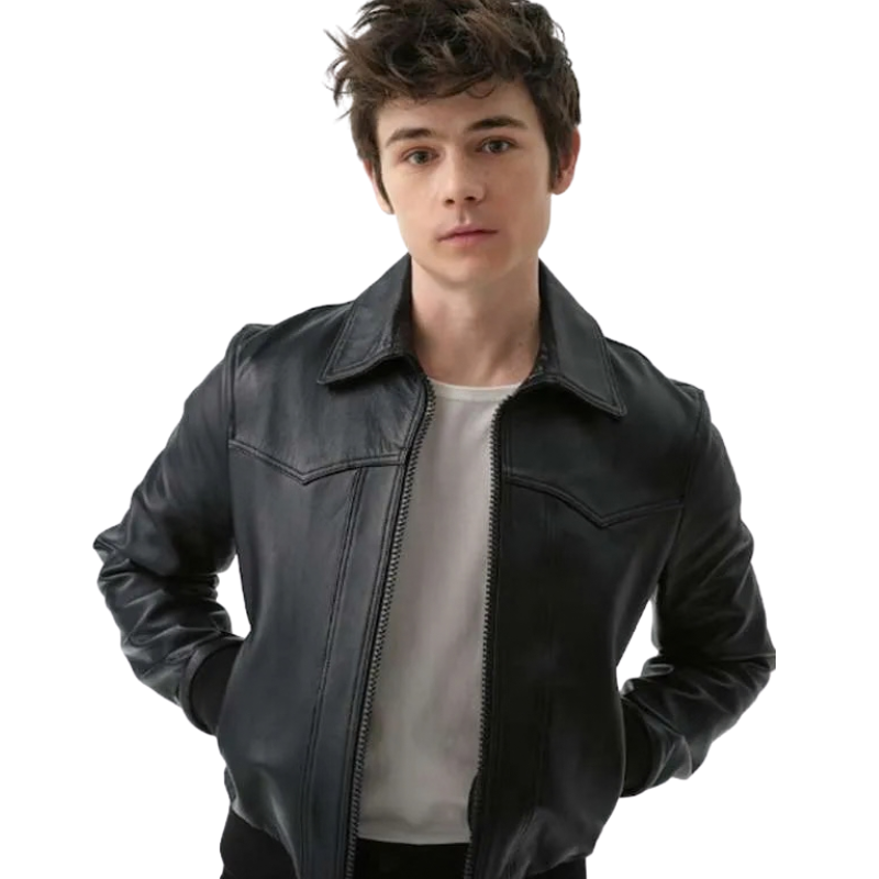 My-Life-with-the-Walter-Boys-S02-Alex-Walter-Bomber-Leather-Jacket Alex Walter My Life with the Walter Boys S02 Black Leather Jacket - Image 1