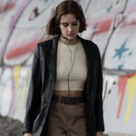 Elizaveta Yankovskaya Nika Black Leather Coat