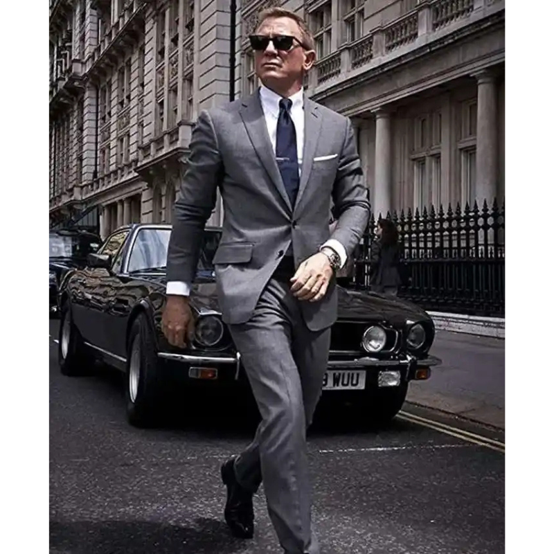 No-Time-To-Die-James-Bond-Grey-Check-Suit-right - Copy No Time To Die James Bond Grey Check Suit - Image 1