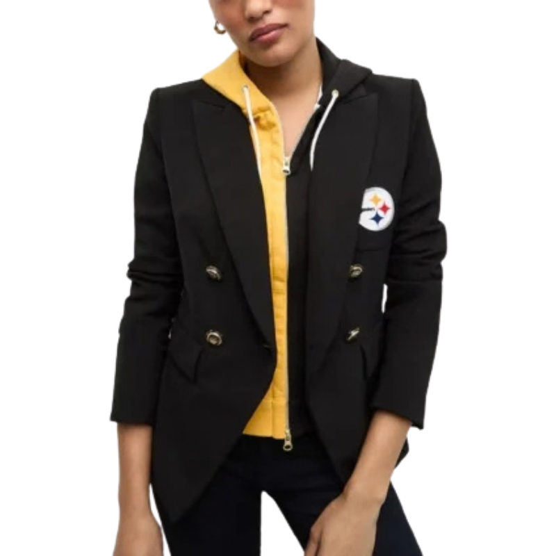 Pittsburgh-Steelers-Black-Blazer-Front-350x425 Pittsburgh Steelers Black Blazer - Image 1