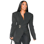Porsha Williams CBS Studio in Midtown NYC 2026 Black Blazer