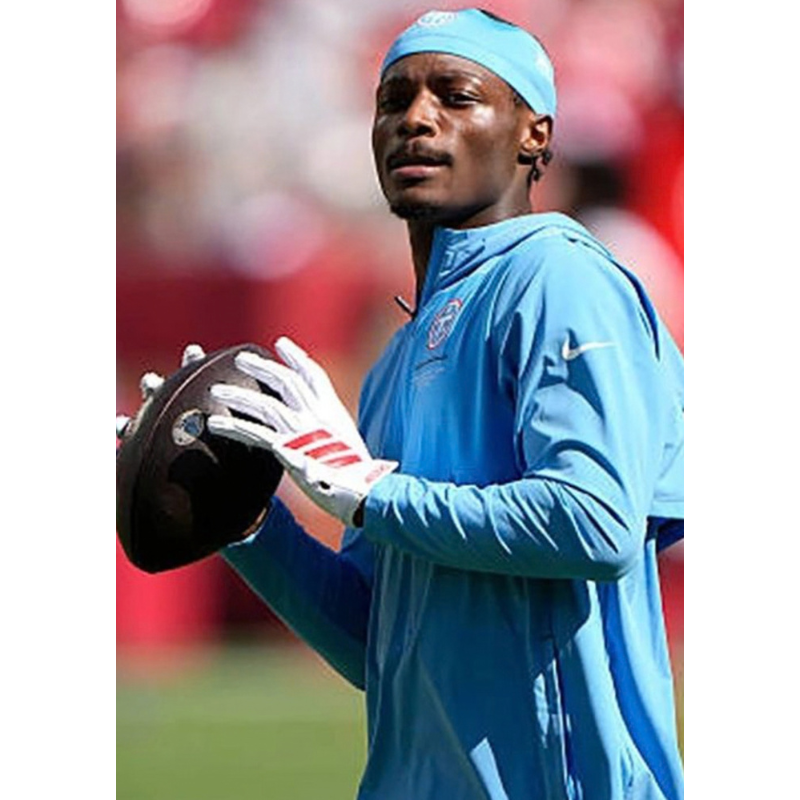 Preseason-2026-Tennessee-Titans-Sideline-Jacket side Preseason 2026 Tennessee Titans Sideline Quarter-Zip Pullover Jacket - Image 1
