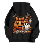 Pumpkin Halloween Season Black Hoodie