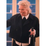 Ride or Die Hannah Waddingham Black Cropped Trench Coat