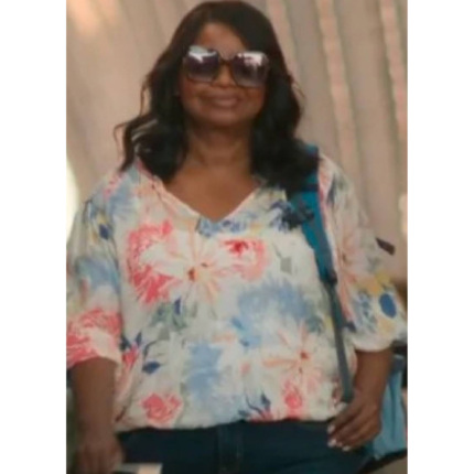 Ride or Die S01 Octavia Spencer Floral Print Top