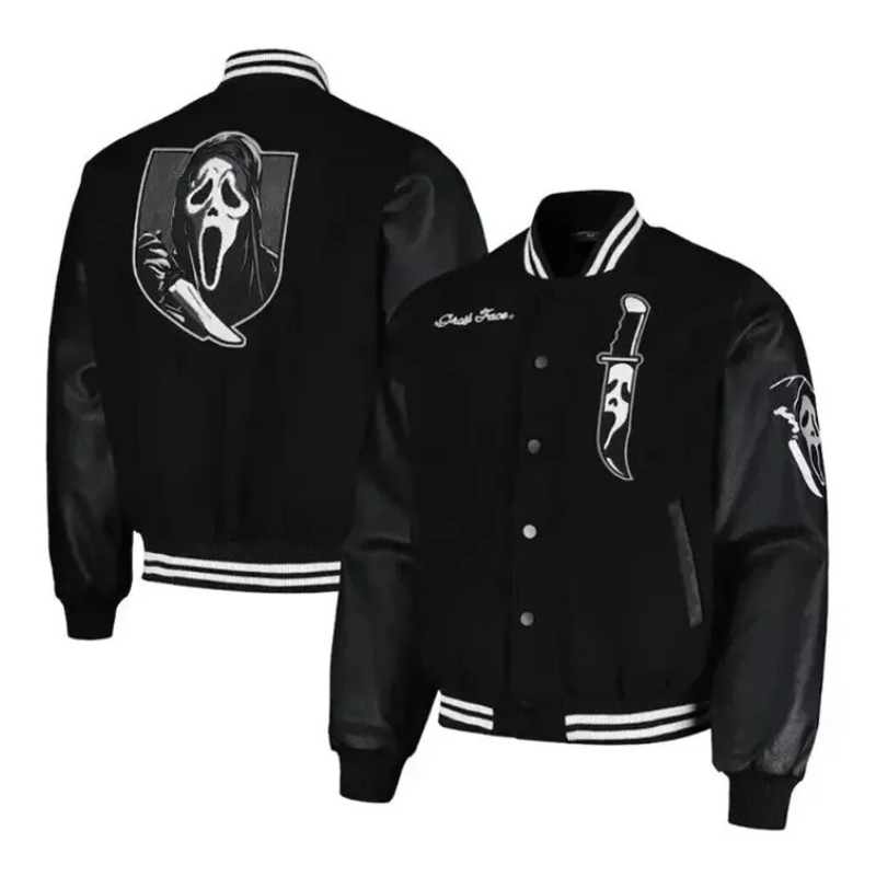 Scream-Ghostface-Varsity-Jacket Scream Varsity Jacket - Image 1