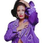 Selena Quintanilla Biker Purple Vegan Leather Jacket