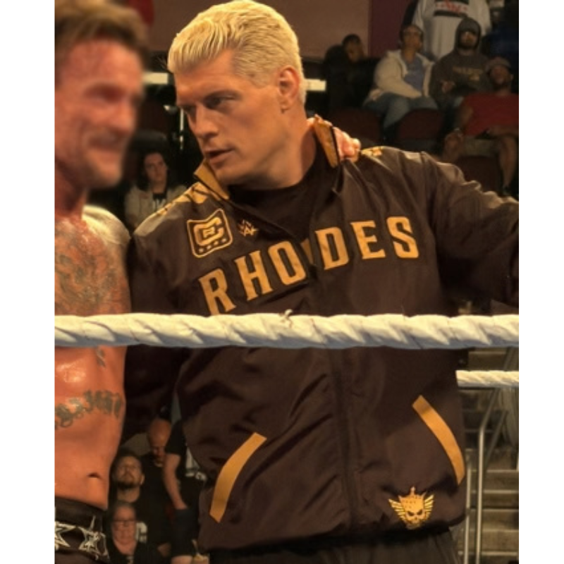 SmackDown-Taping-2026-Cody-Rhodes-Black-Jacket-Closeup (2) SmackDown Cody Rhodes Black Jacket - Image 1
