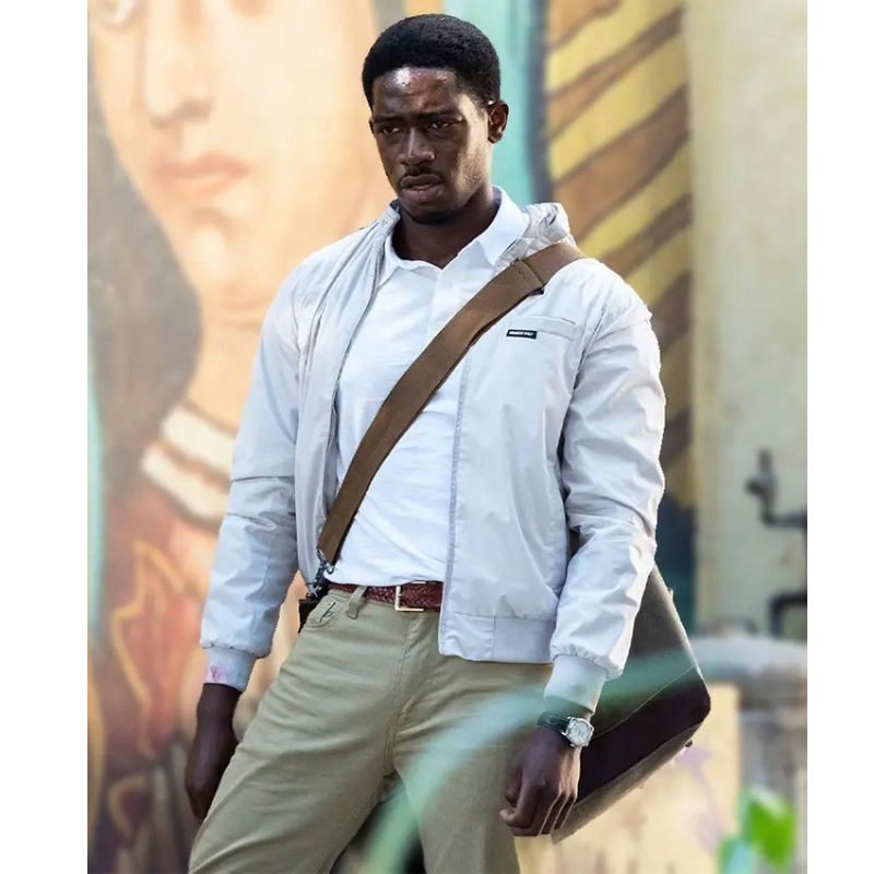 Snowfall-Franklin-White-Bomber-Jacket-front Snowfall Franklin White Bomber Jacket - Image 1