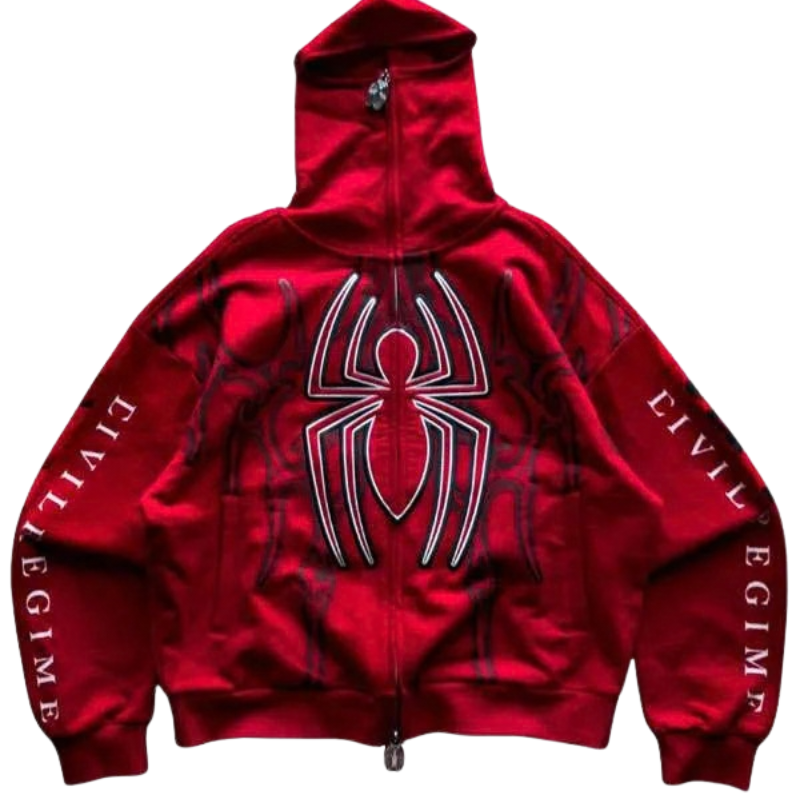 Spider-Man-BND-2026-Web-Rose-Full-Zip-Hoodie Spider Man Web Rose Hoodie - Image 1