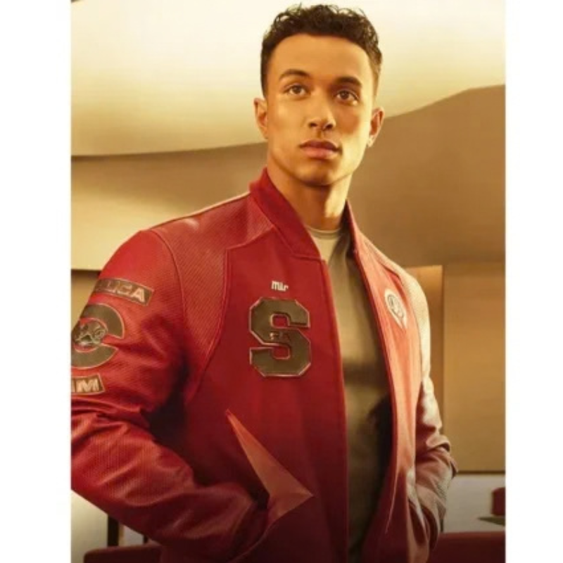 Star-Trek-Starfleet-Academy-Sandro-Rosta-Red-Jacket-Closeup-350x425 Star Trek Starfleet Academy Sandro Rosta Red Jacket - Image 1