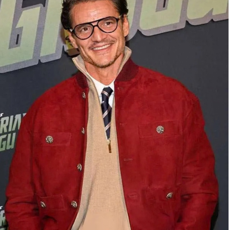 Star-Wars-The-Mandalorian-and-Grogu-Pedro-Pascal-Red-Jacket The Mandalorian and Grogu Pedro Pascal Paris Premiere Jacket - Image 1