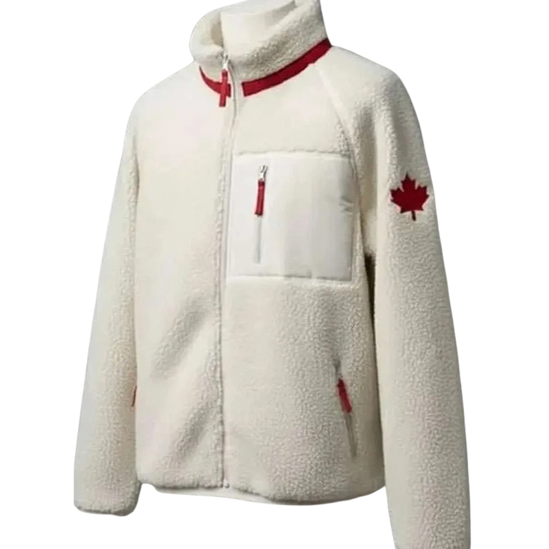 Team-Canada-Sherpa-Fleece-Jacket Olympic Winter Games Team Canada Sherpa Jacket - Image 1