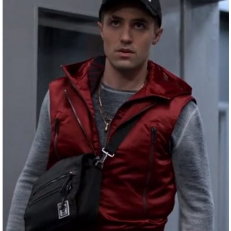 Ted-Lasso-Jamie-Tartt-Red-Hooded-Vest-510x600 Ted Lasso Jamie Tartt Red Hooded Vest - Image 1
