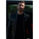 Ted Lasso S04 Roy Kent Black Leather Racer Jacket