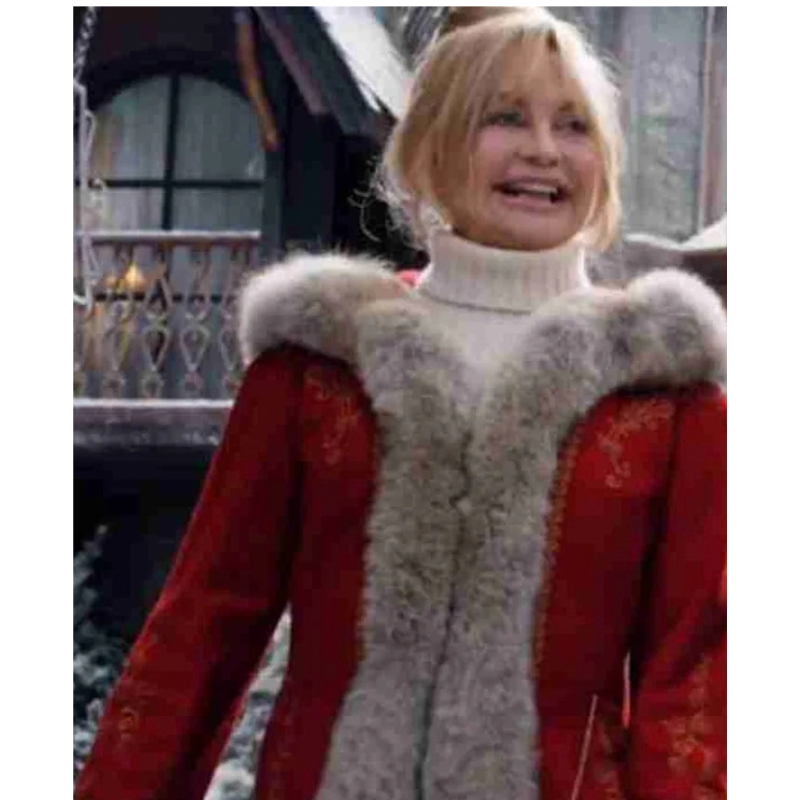 The-Christmas-Chronicles-2-Mrs.-Claus-Red-Fur-Collar-Coat (2) The Christmas Chronicles 2 Mrs. Claus Red Fur Collar Coat - Image 1