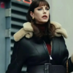 Kaya Scodelario The Gentlemen Shearling Leather Jacket