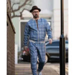 The Gentlemen Coach Sky Blue Checked Tracksuit