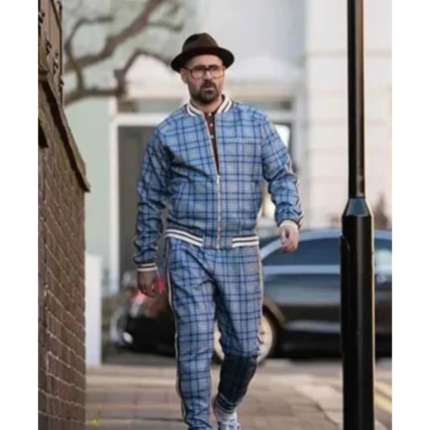 The Gentlemen Coach Sky Blue Checked Tracksuit