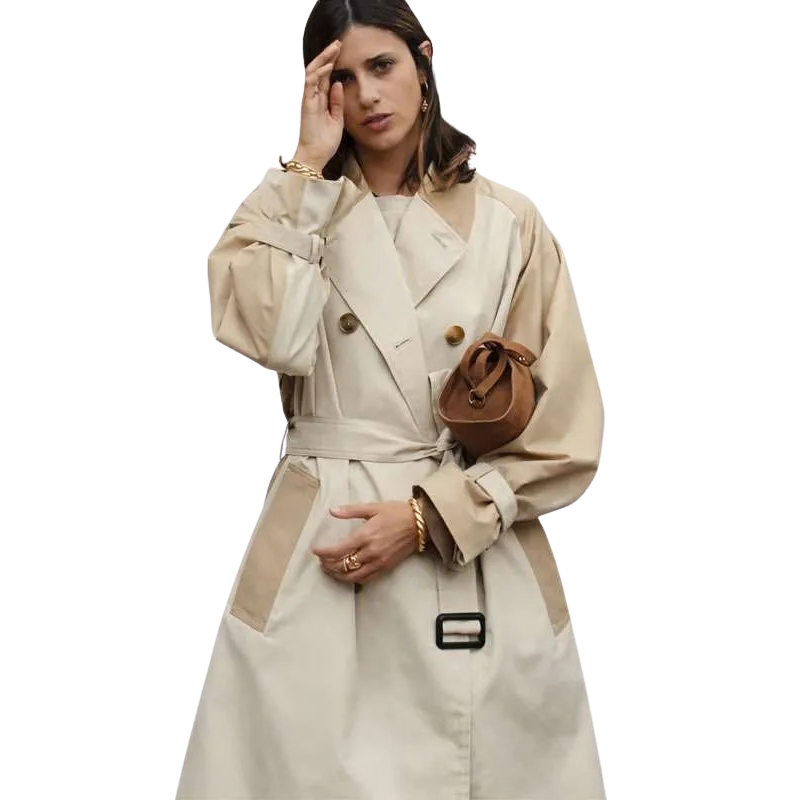 The-Gentlemen-S02-Benedetta-Porcaroli-Cotton-Trench-Coat The Gentlemen S02 Benedetta Porcaroli Trench Coat - Image 1