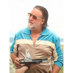 The Get Out 2026 Russell Crowe Blue Tracksuit
