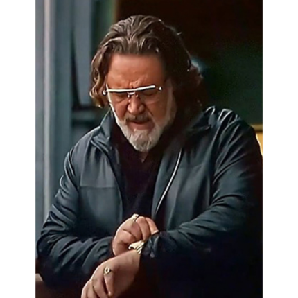 The Get Out Movie Russell Crowe Black Leather Jacket